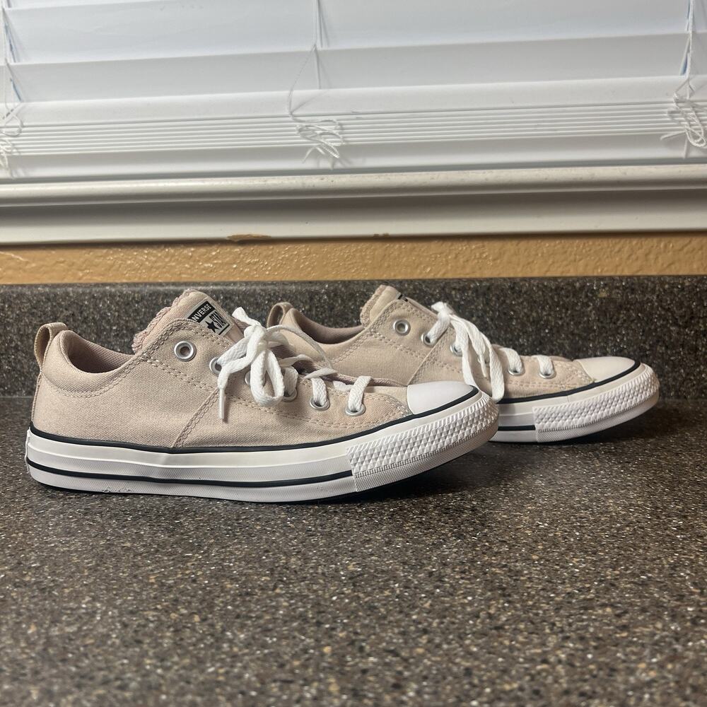 Converse All Star Women Sz 9 Pink Canvas Sneaker Skate Lace Up Low Padded Tongue - Picture 4 of 11